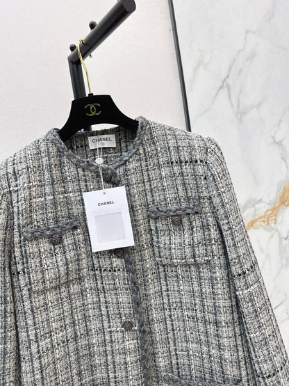 Woven Tweed Coat