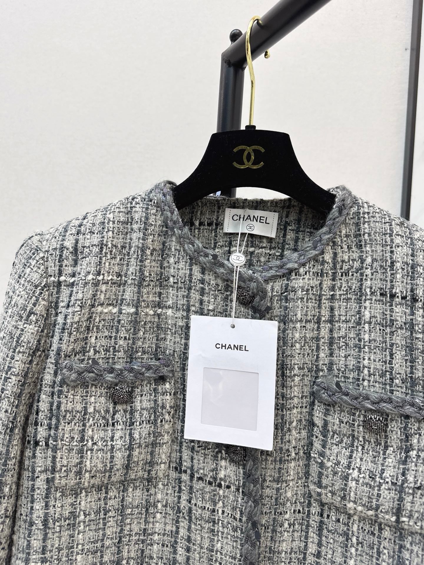 Woven Tweed Coat