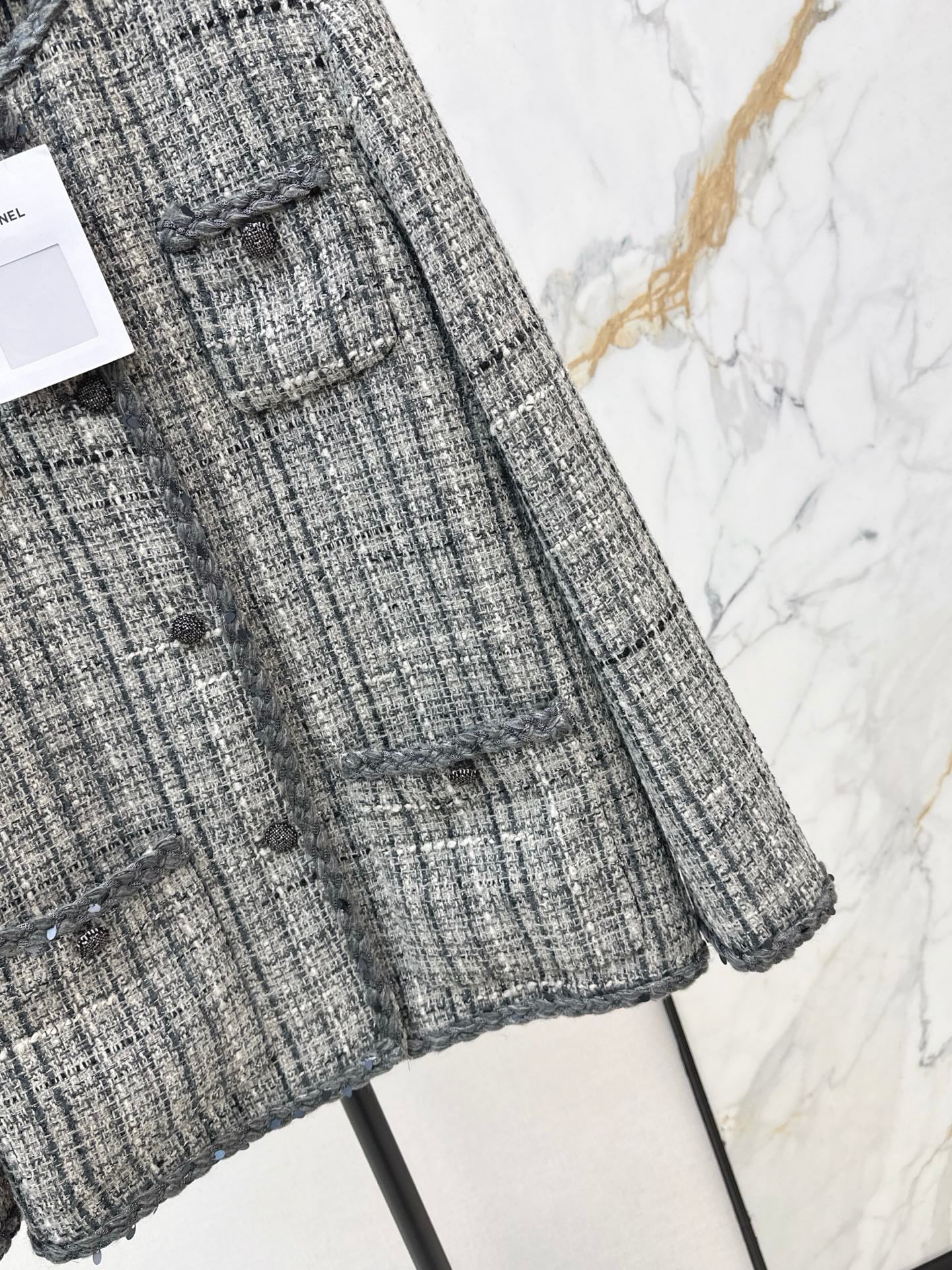 Woven Tweed Coat
