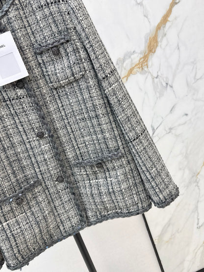 Woven Tweed Coat
