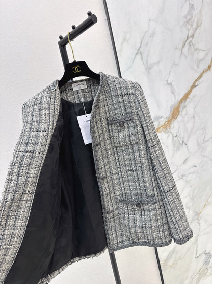 Woven Tweed Coat