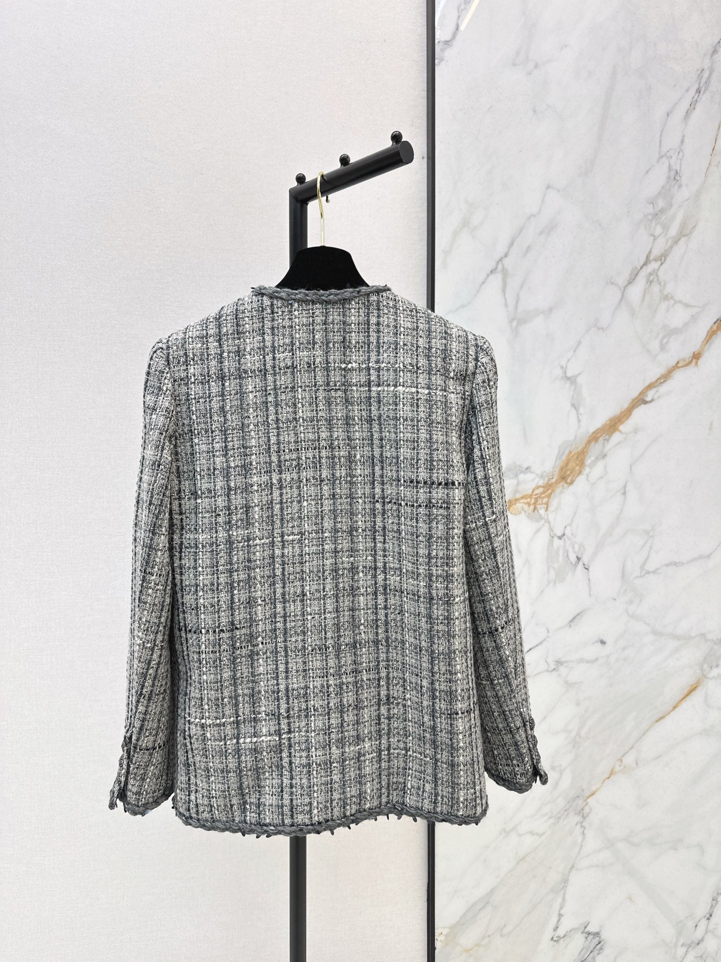 Woven Tweed Coat