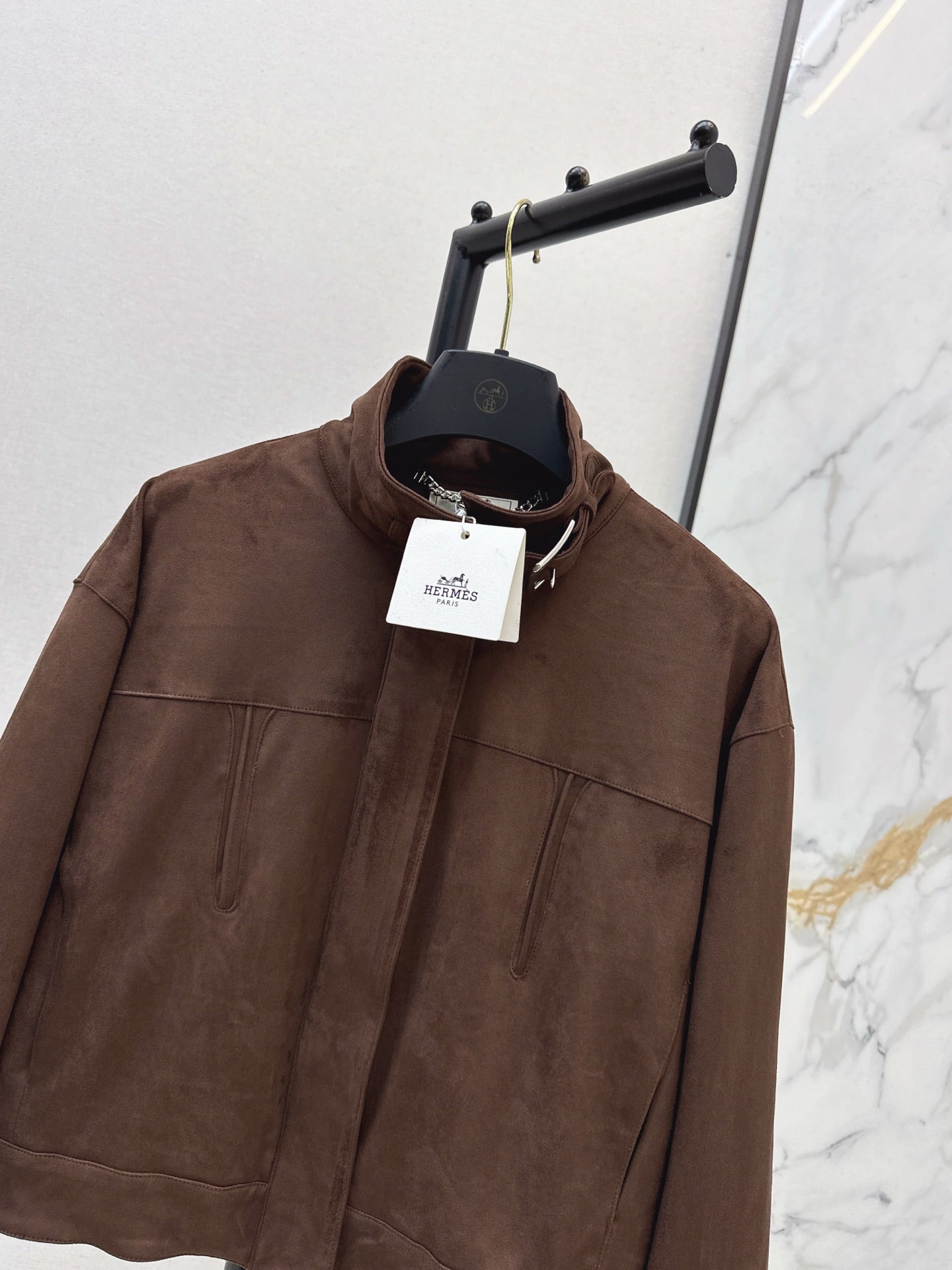 Eco-friendly suede jacket
