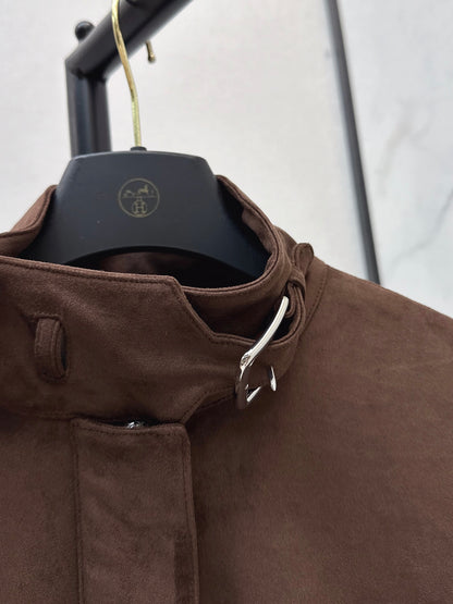 Eco-friendly suede jacket