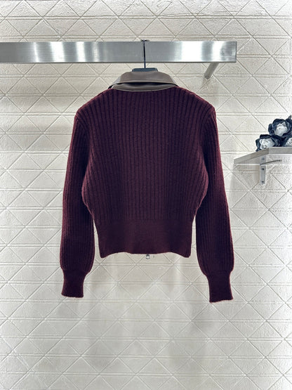 Patchwork Knit Cardigan