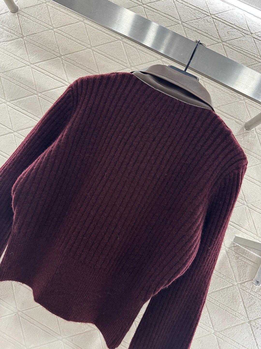 Patchwork Knit Cardigan