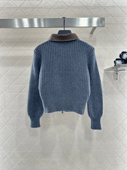 Patchwork Knit Cardigan