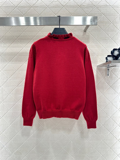 Bow-tie Tulip Collar Sweater