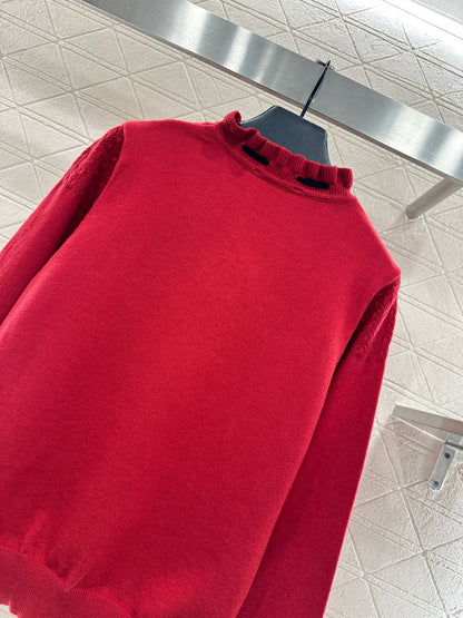 Bow-tie Tulip Collar Sweater