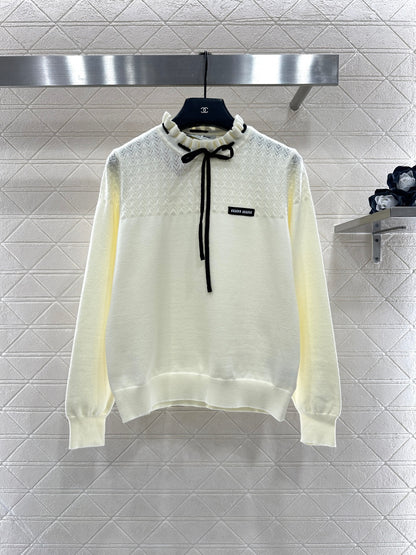 Bow-tie Tulip Collar Sweater