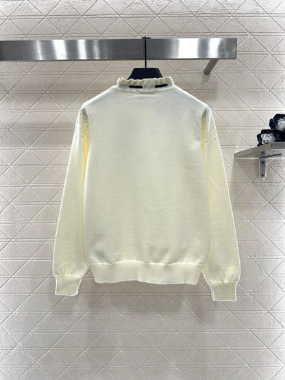 Bow-tie Tulip Collar Sweater
