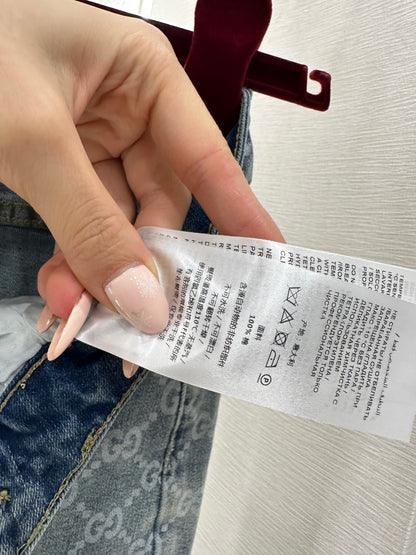 Laser-Printed Flared Jeans