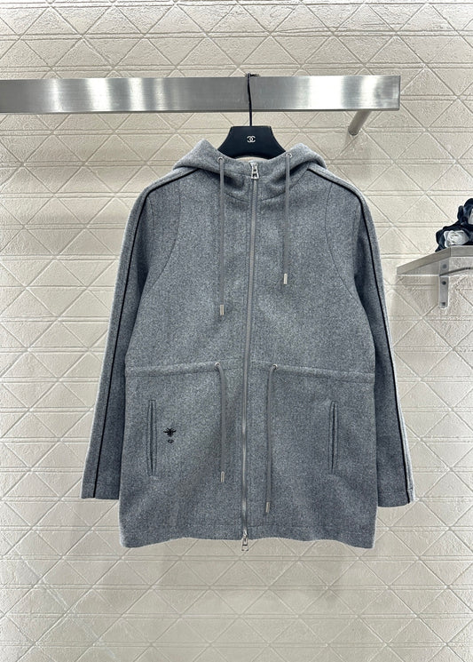 Hooded Drawstring Jacket