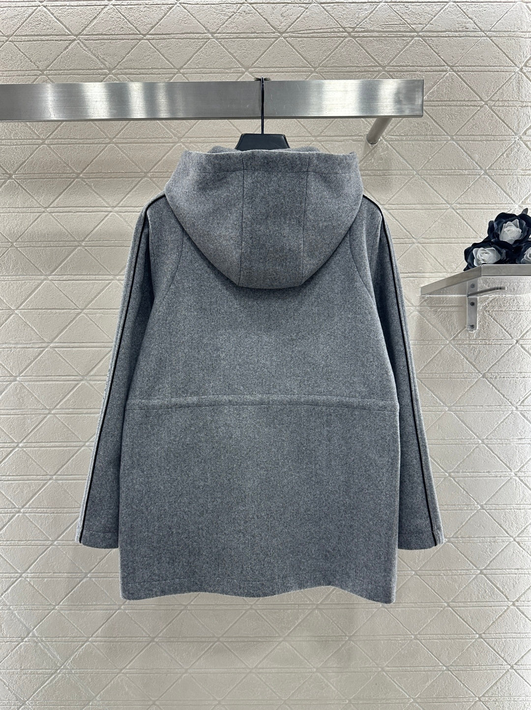 Hooded Drawstring Jacket