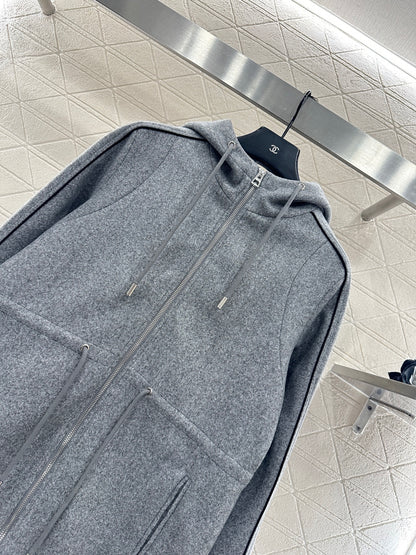 Hooded Drawstring Jacket