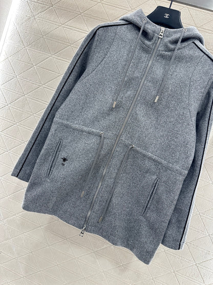 Hooded Drawstring Jacket