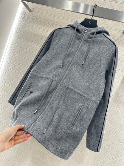 Hooded Drawstring Jacket