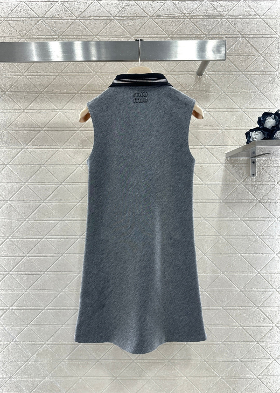Asymmetrical Collared Vest Dress