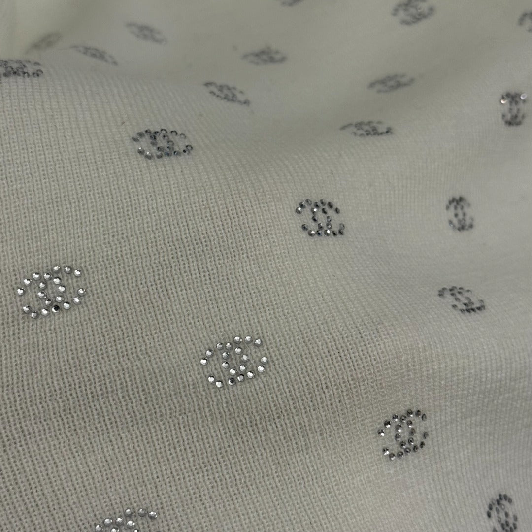Rhinestone long-sleeved