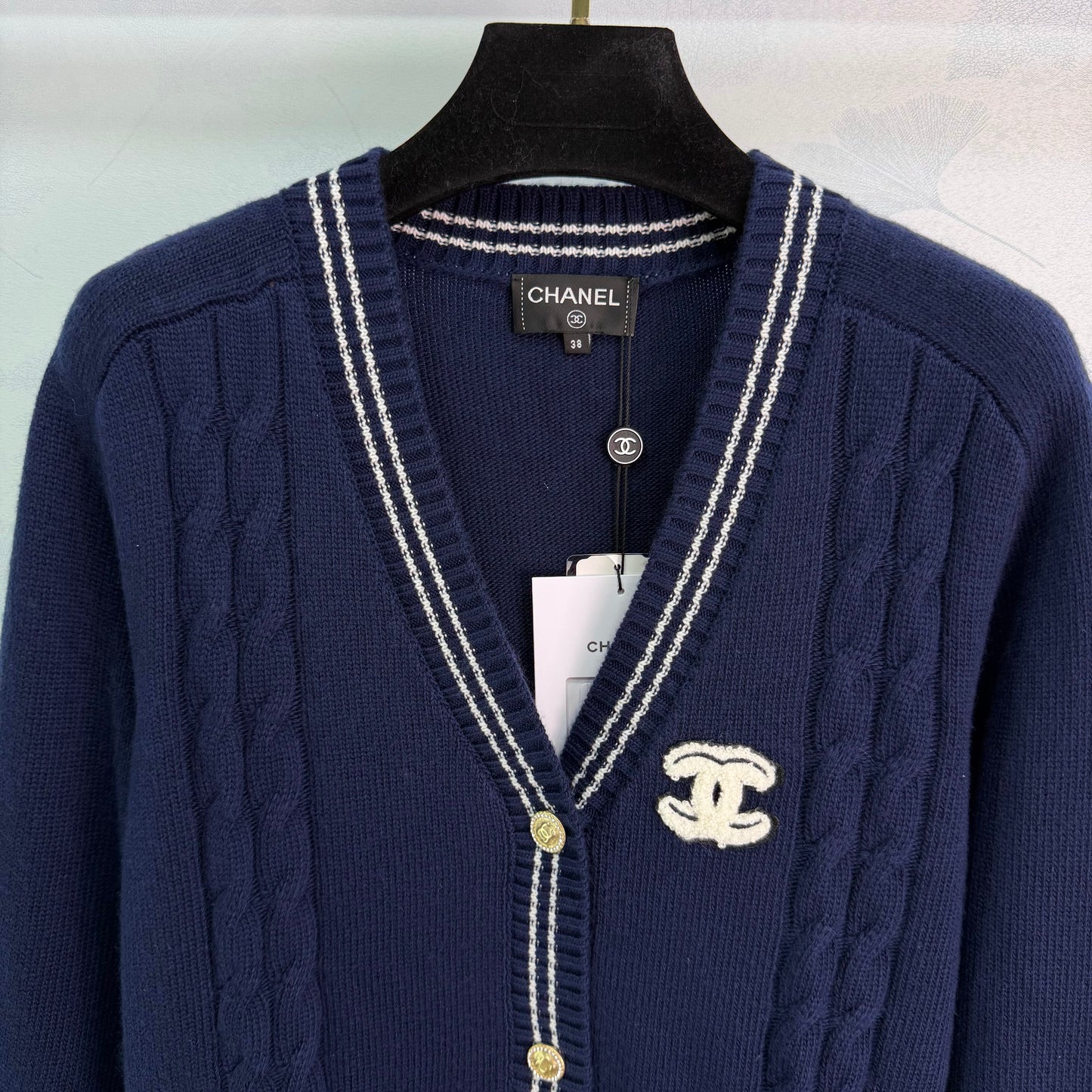 Navy Blue Knit Cardigan
