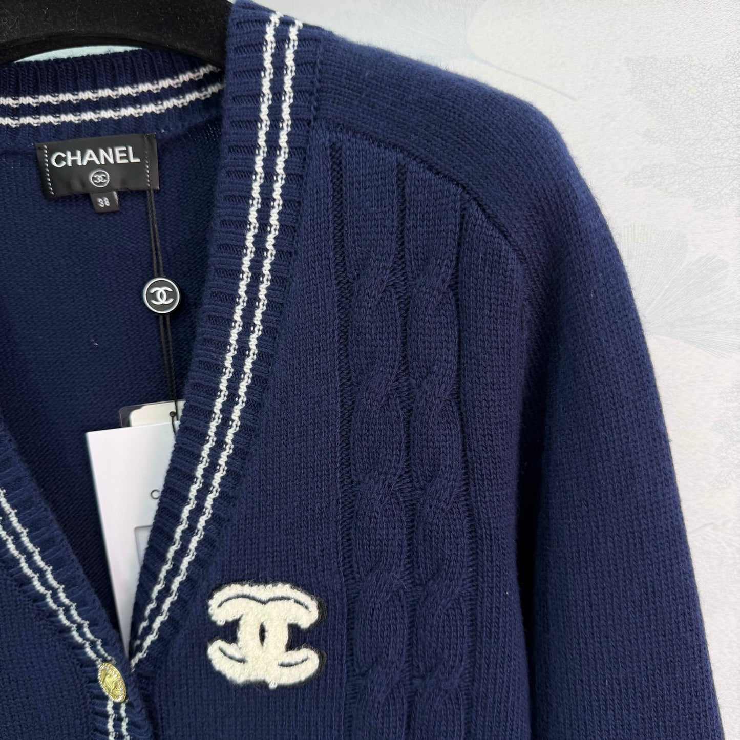 Navy Blue Knit Cardigan