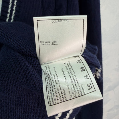 Navy Blue Knit Cardigan