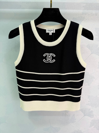 Striped Knit Vest