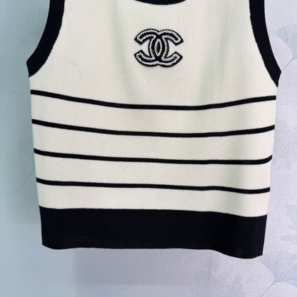 Striped Knit Vest