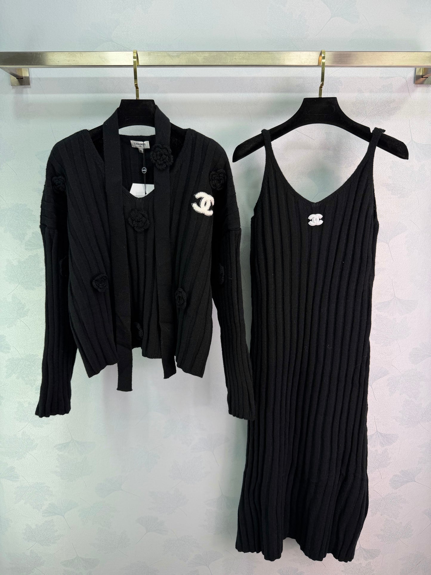 V-neck top + slip dress