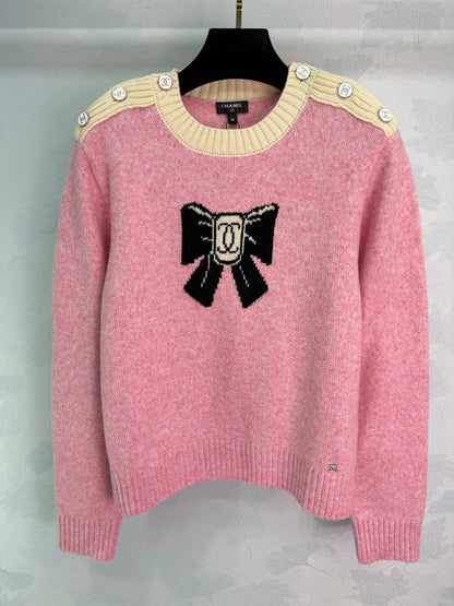 Bow-Tie Knit Sweater