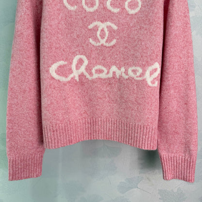 Letter Print Knit Sweater