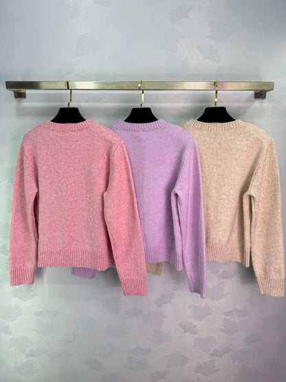 Letter Print Knit Sweater