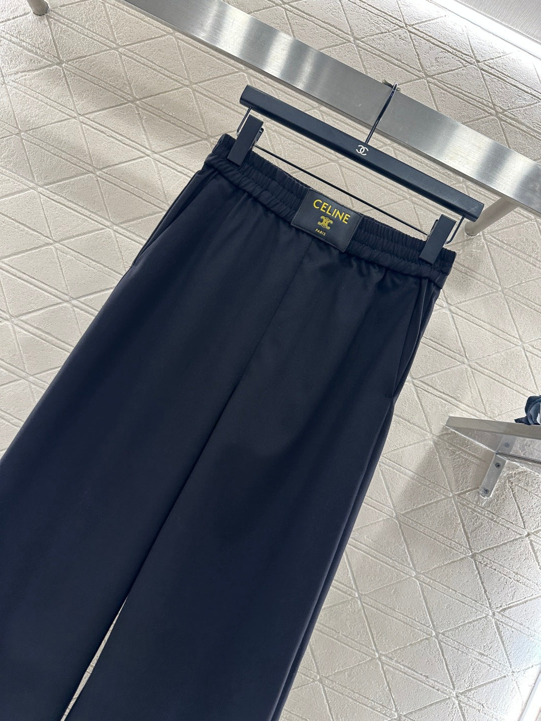 Logo Wide-Leg Wool Trousers