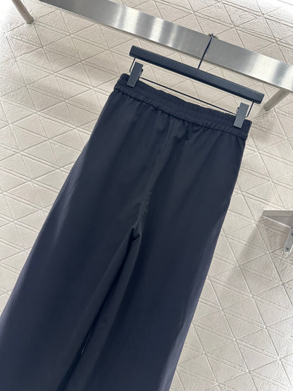 Logo Wide-Leg Wool Trousers