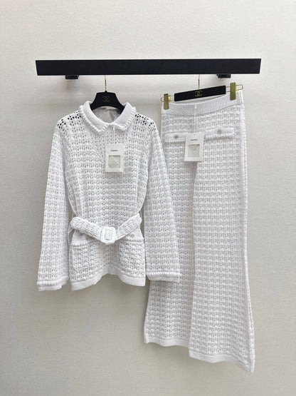 Located openwork knit top