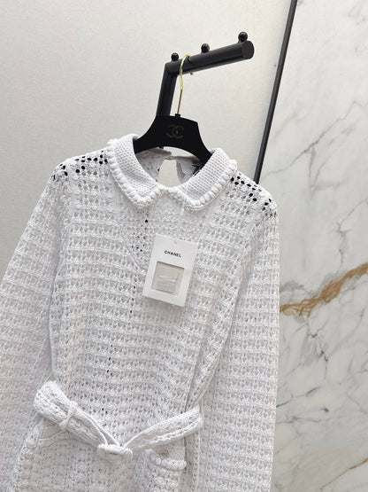 Located openwork knit top