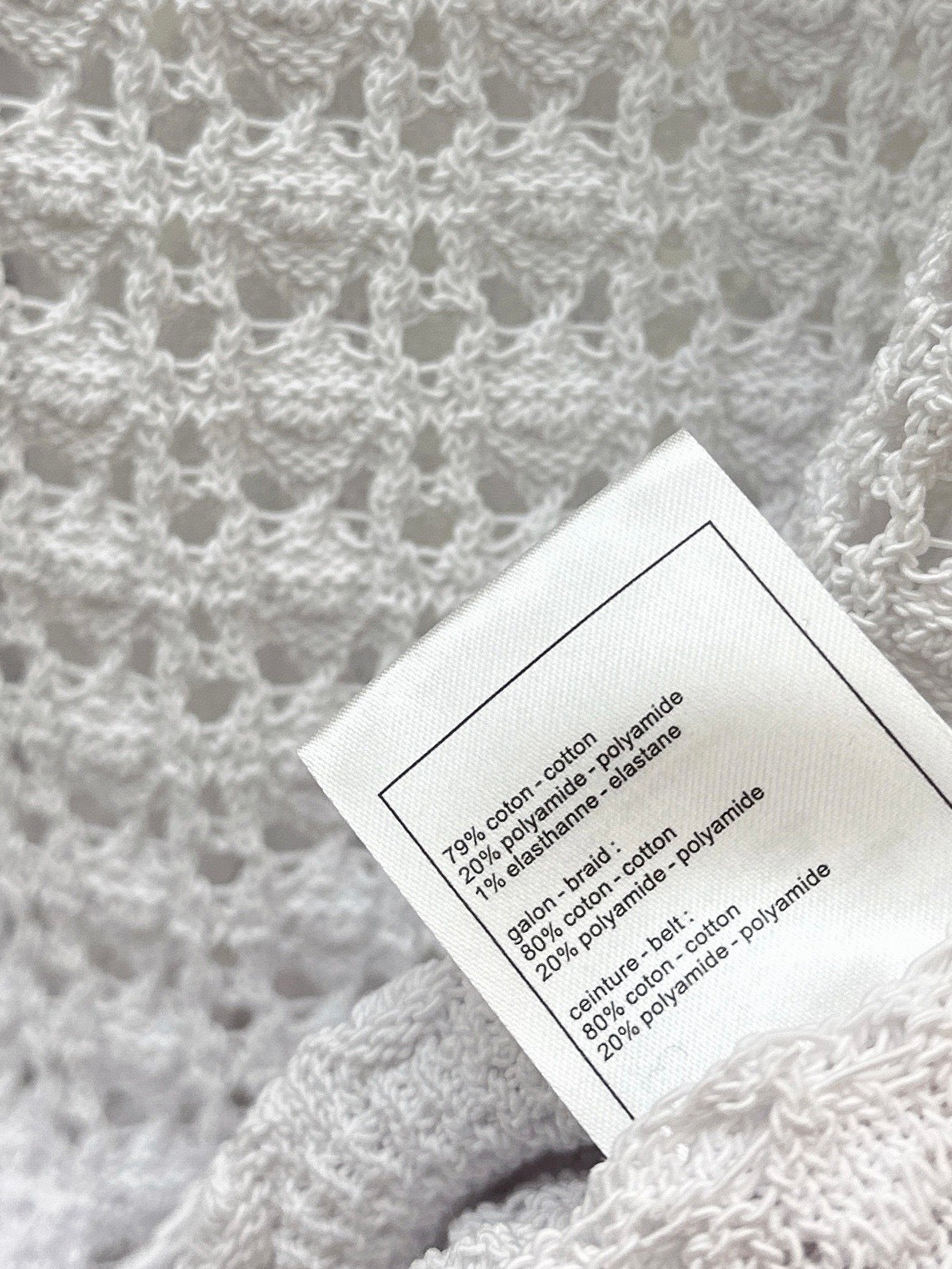 Located openwork knit top
