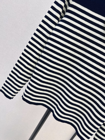 Navy Blue Striped Shirt