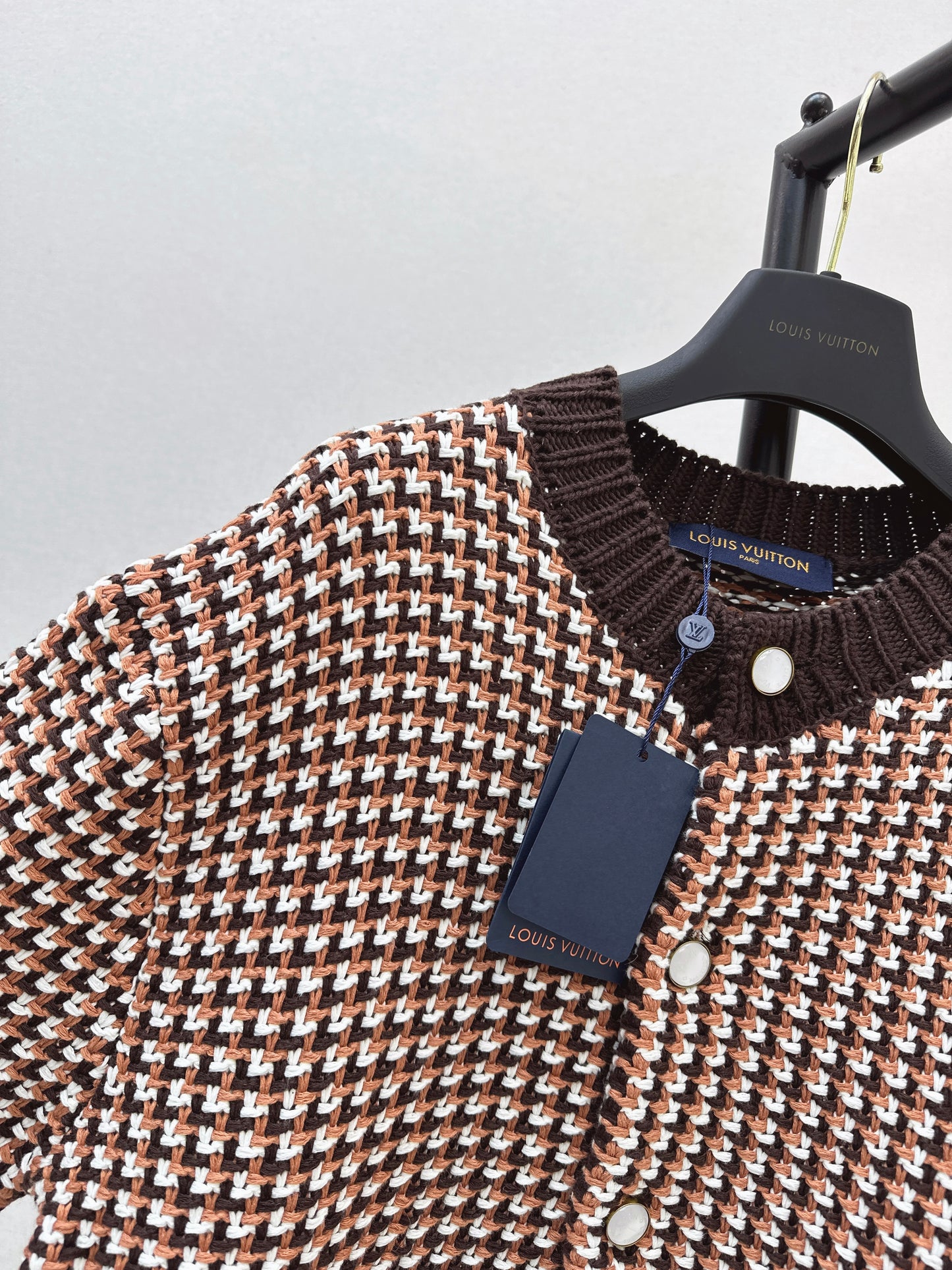Houndstooth Knit Cardigan