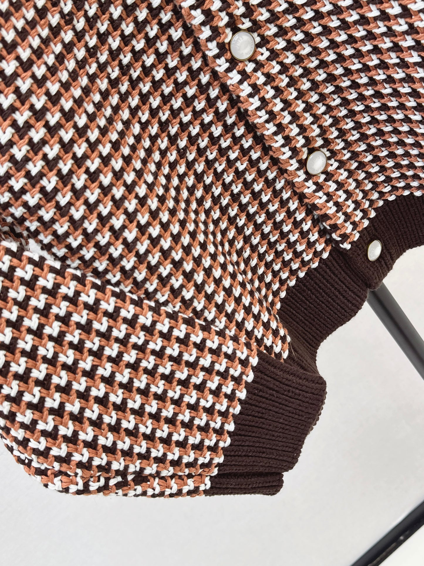Houndstooth Knit Cardigan