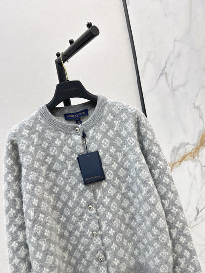 Jacquard Fleece Cardigan