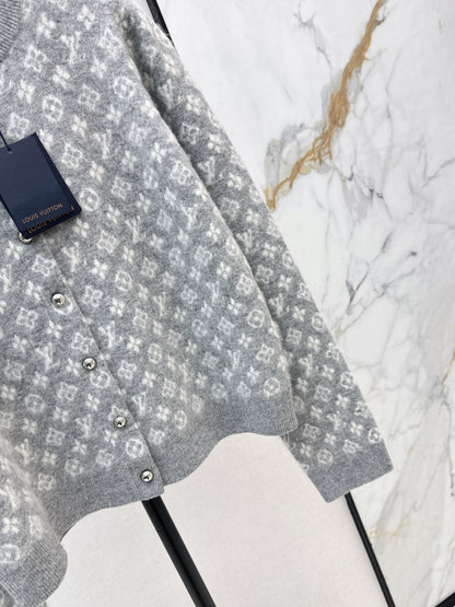 Jacquard Fleece Cardigan