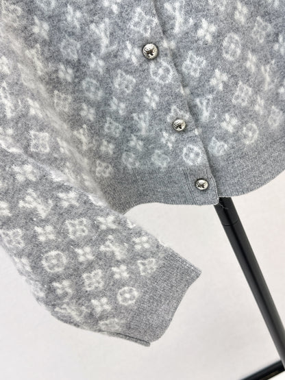 Jacquard Fleece Cardigan