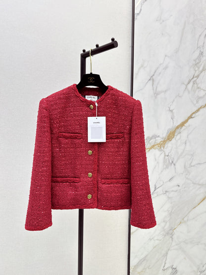 Lapel-front, four-pocket woven jacket