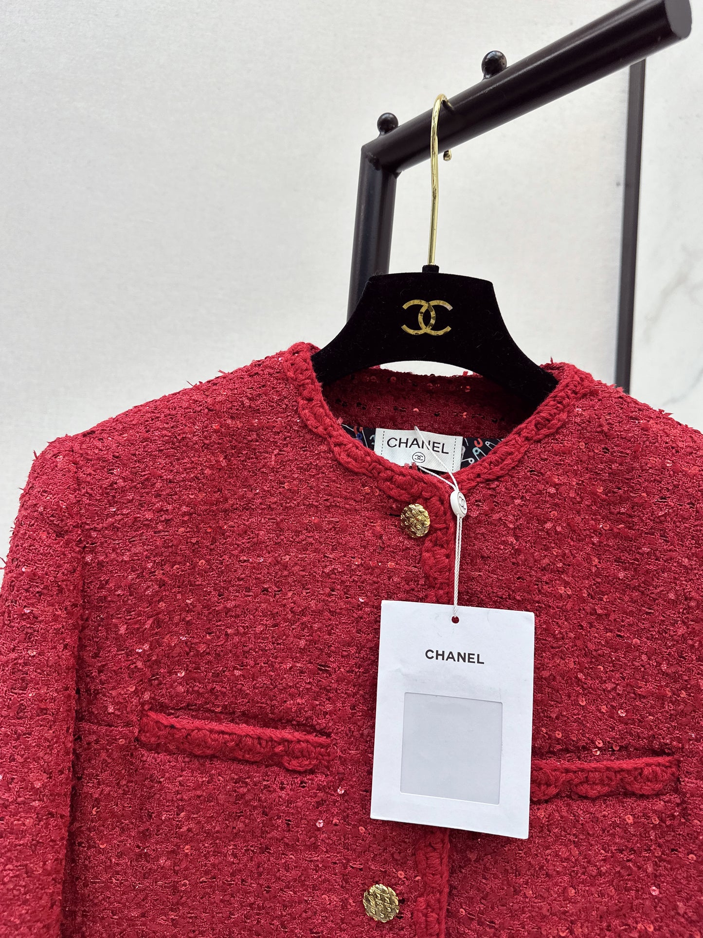 Lapel-front, four-pocket woven jacket