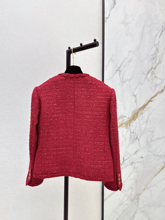Lapel-front, four-pocket woven jacket