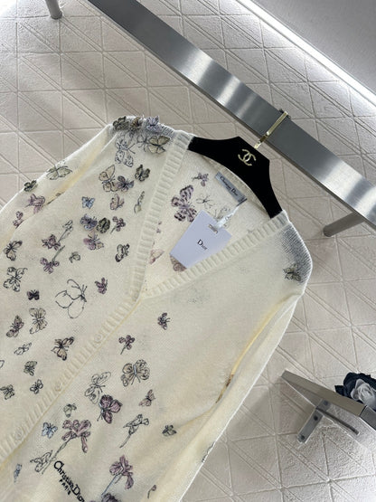 Butterfly Embroidered Cardigan