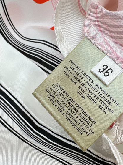 Geometric Print Silk Shirt