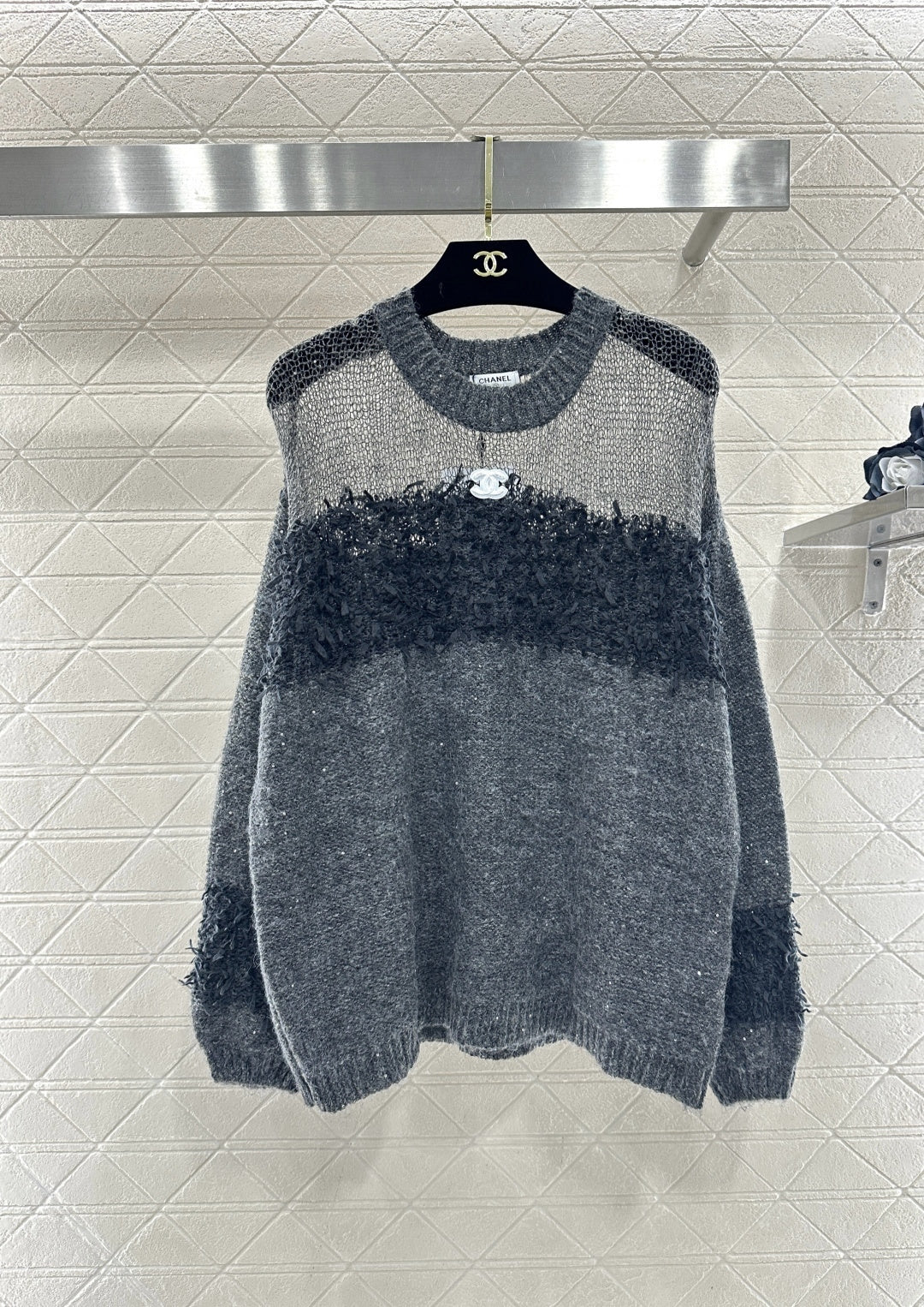 Sheer Patchwork Sweater