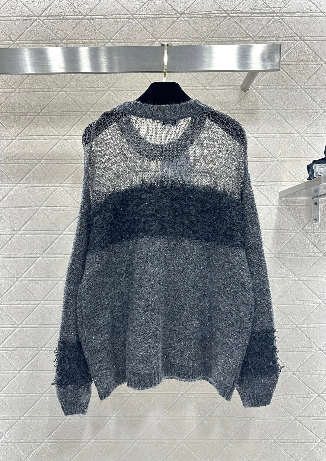 Sheer Patchwork Sweater